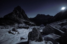 Winternacht bei Vollmond