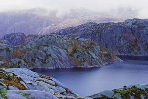 Bergsee, Blaue Stunde, Norwegen