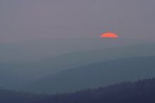 Sonnenuntergang im Dunst