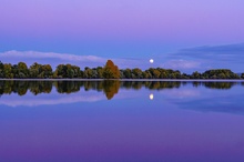 ein Pastellabend mit Vollmond