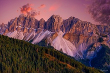 Alpenglühn an den Aferer Geislerspitzen