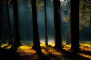 Wald, Sonne und Bodennebel ...