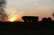 Sonnenuntergang an den Ruinen