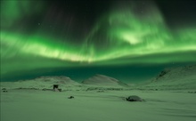 Polarlicht über Schwedens Berge