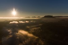 Wintermorgen (ohne Schneee) auf der Bastei