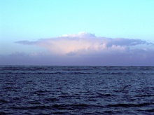 Gewitterzelle über der Nordsee