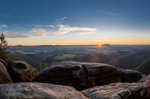 Sonnenuntergang auf der Waizdorfer Aussicht