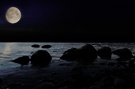 Mond über der Ostsee