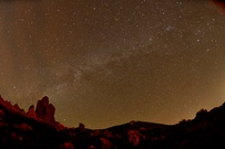 Milchstrasse über Teide und Roques de García
