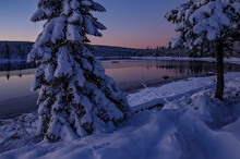 Blaue Stunde am Oderteich