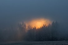 erst war blauer Himmel und Raureif dann .....