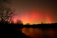 Polarlichter über dem Steinertsee (rechts der große Wagen)