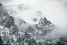 Felsen im Nebel