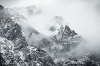 Felsen im Nebel