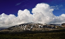 Snaefelsjökull unter Wolkenfront