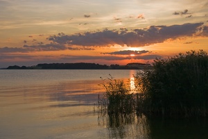 Sonnenuntergang am Achterwasser