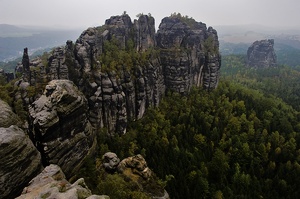 Blick von der Schrammsteinaussicht