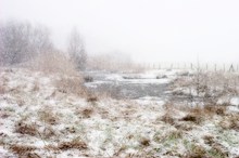 Schneefall an der Ruhr