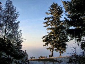 Rastplatz im Winter