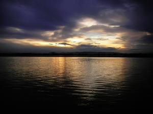 Sonnenuntergang am Rhein