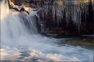 Eisvorhang am  Wasserfall
