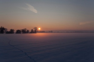 Sonnenuntergang im Winter