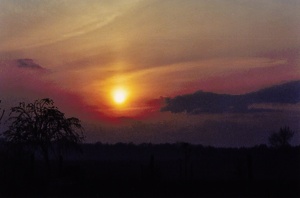 Sonnenuntergang im Dunst