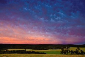 Mammatus bei Sonnenuntergang