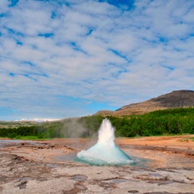 Strokkur - Ausbruch in Phasen  - B Explosion