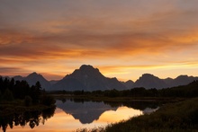 Sonnenuntergang im Grant Teton NP