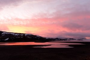 Sonnenaufgang in Island am letzten Tag des Jahres 2010